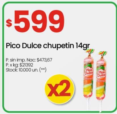 Pico Dulce chupetin 14gr