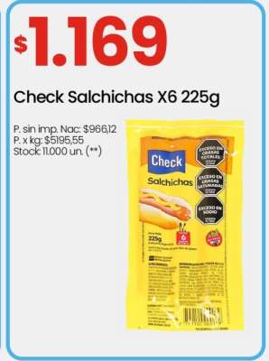 Check Salchichas X6 225g