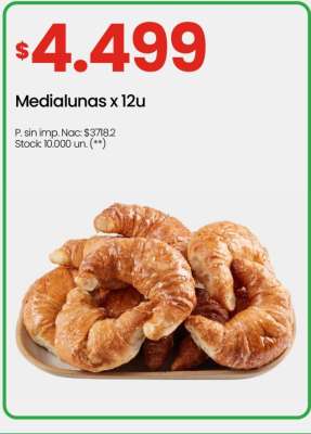 Medialunas x 12u