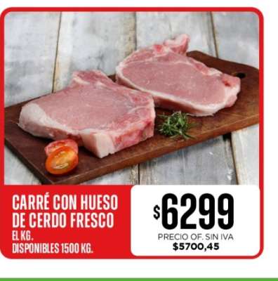 CARRÉ CON HUESO DE CERDO FRESCO