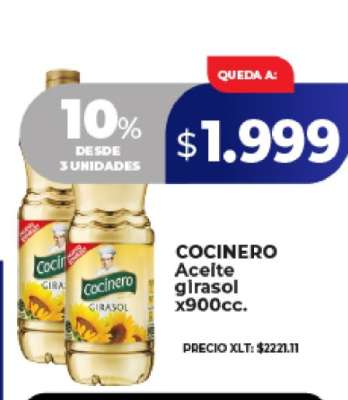 COCINERO Aceite girasol x900cc.
