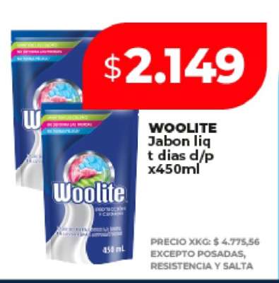WOOLITE Jabon liq t dias d/p x450ml