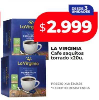 La Virginia Cafe saquitos torrado x20u