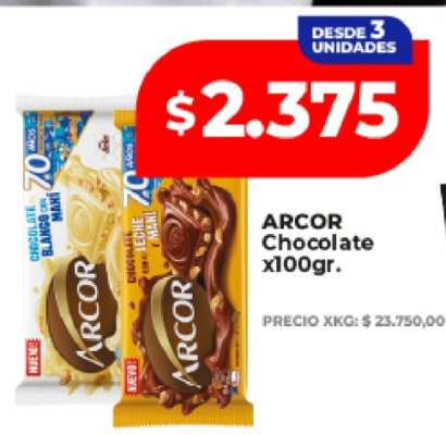 ARCOR Chocolate x100gr