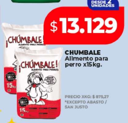 CHUMBALE Alimento para perro x15kg