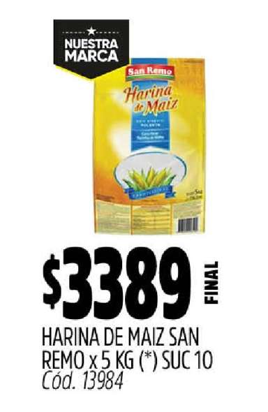 Harina de Maiz San Remo x 5 KG