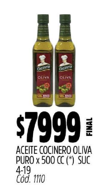 ACEITE COCINERO OLIVA PURO x 500 CC