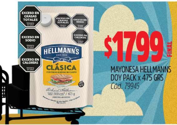 Mayonesa Hellmann's Doy Pack x 475 GRS