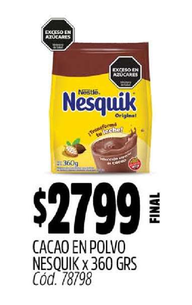 Cacao en Polvo Nesquik