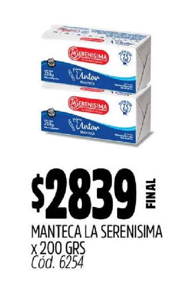 MANTECA LA SERENÍSIMA