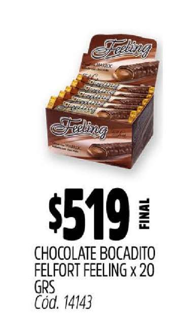 CHOCOLATE BOCADITO FELFORT FEELING x 20 GRS