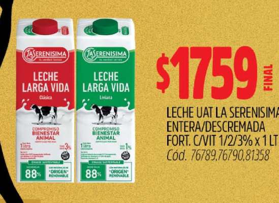 Leche UAT La Serenísima
