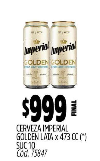 CERVEZA IMPERIAL GOLDEN LATA X 473 CC