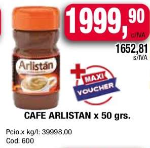 CAFE ARLISTAN x 50 grs.