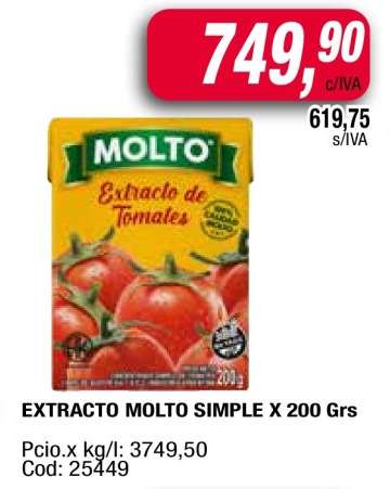 EXTRACTO MOLTO SIMPLE X 200 Grs