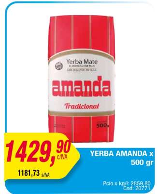 YERBA AMANDA x 500 gr