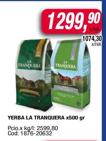 YERBA LA TRANQUERA x500 gr
