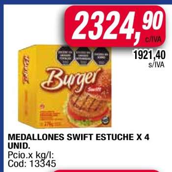 MEDALLONES SWIFT ESTUCHE X 4 UNID.