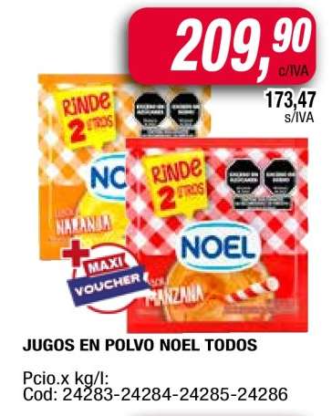 JUGOS EN POLVO NOEL TODOS