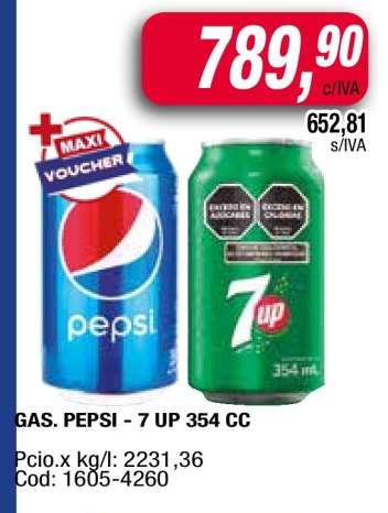 GAS. PEPSI - 7 UP 354 CC