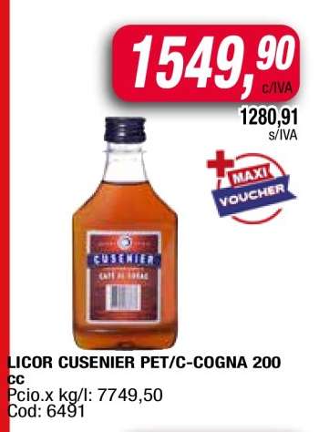 LICOR CUSENIER PET/C-COGNA 200 cc