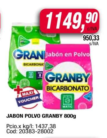 JABON POLVO GRANBY 800g