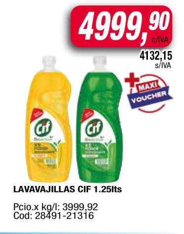 LAVAVAJILLAS CIF 1.25lts