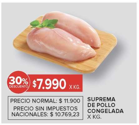 Suprema de pollo congelada