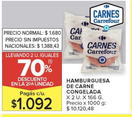 Hamburguesa de Carne Congelada