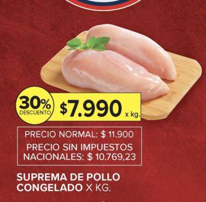 Suprema de Pollo Congelado