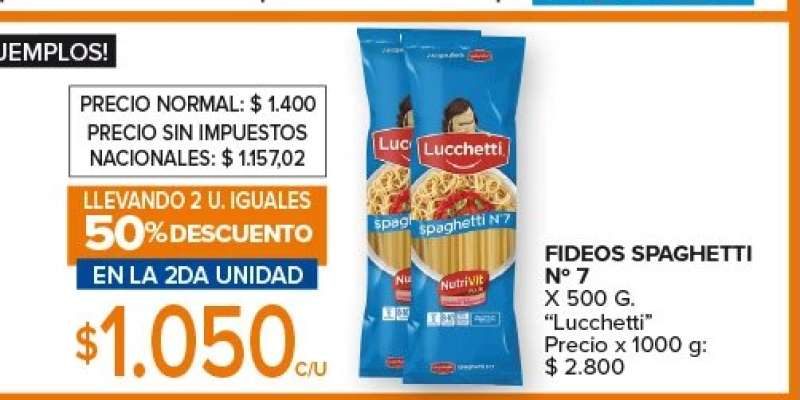 Fideos Spaghetti Nº 7