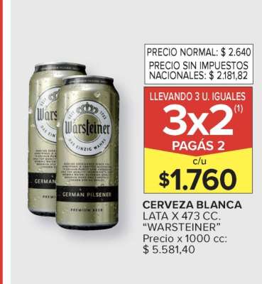 Cerveza Blanca Warsteiner